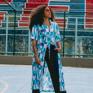 Chemise midi manga curta