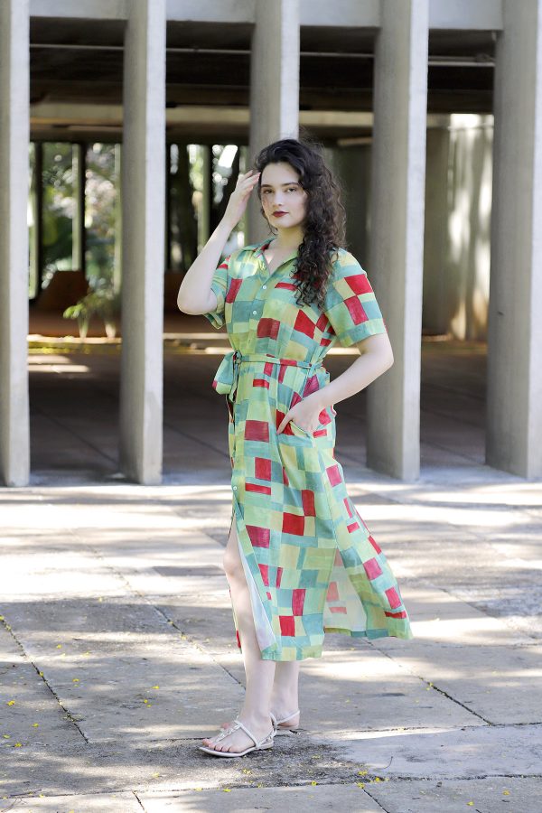 Chemise midi manga curta